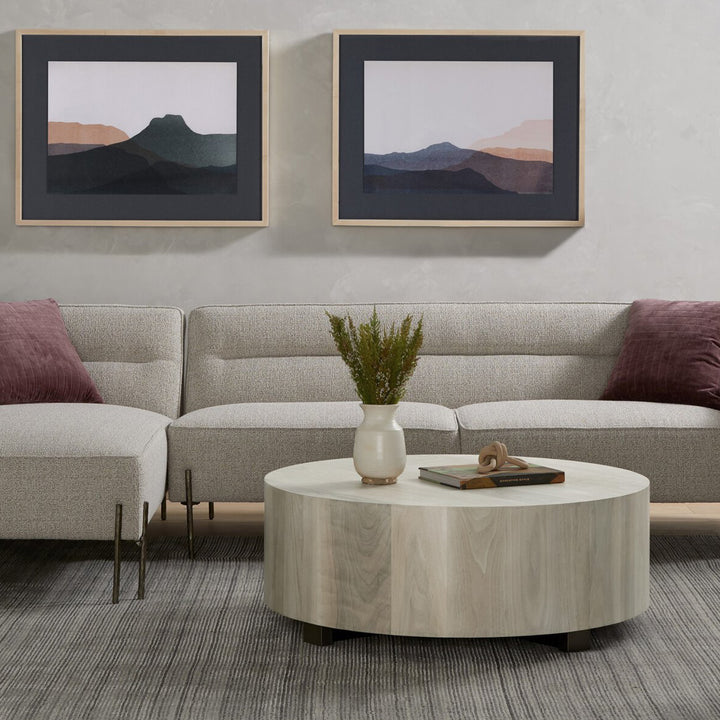 Hudson Round Coffee Table 40" Diameter / Ashen Walnut