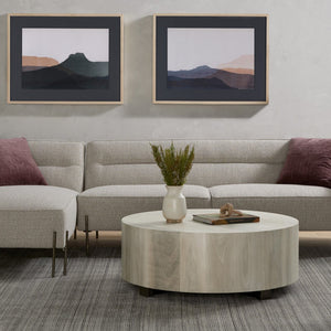 Hudson Round Coffee Table 40" Diameter / Ashen Walnut - hover