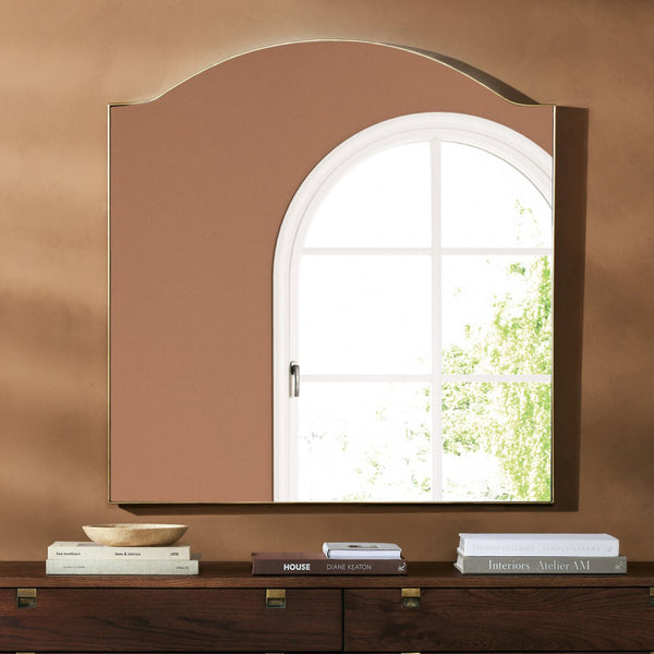 Jacques Mirror Antique Brass