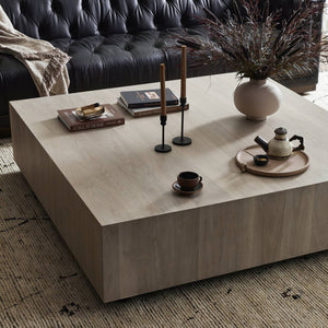 Hudson Large Square Coffee Table Ashen Walnut - hover