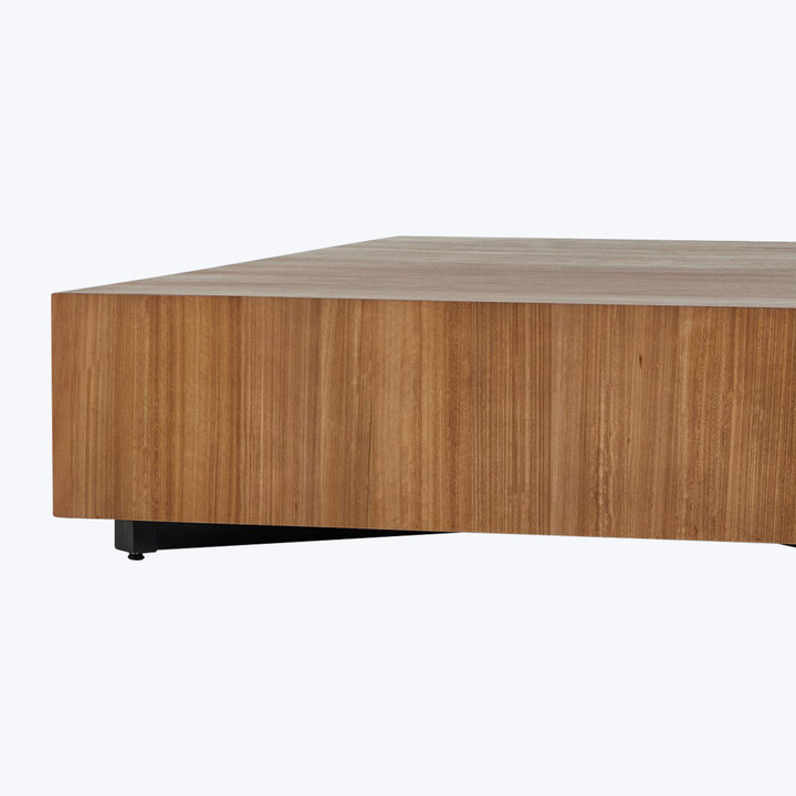 Hudson Large Square Coffee Table Natural Yukas Resin