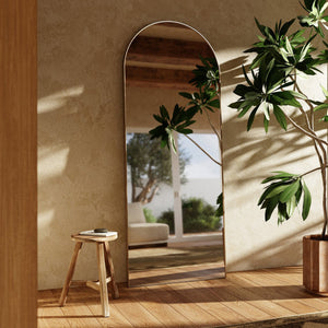 Georgina Floor Mirror Polished Brass - hover