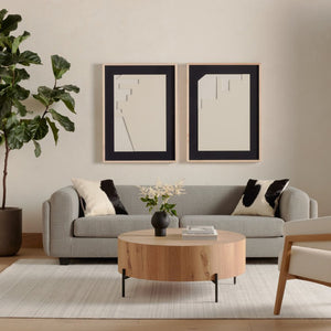 Eaton Drum Coffee Table Light Oak Resin - hover