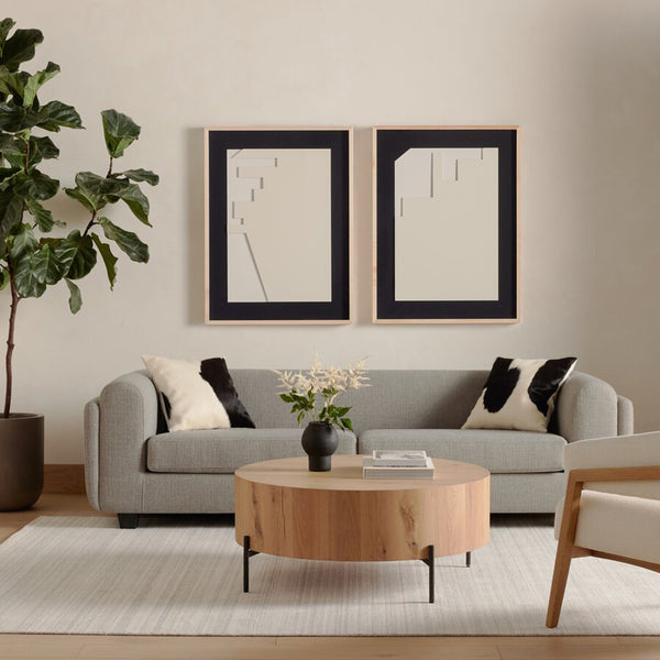 Eaton Drum Coffee Table Light Oak Resin