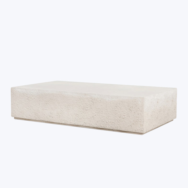Otero Rectangular Outdoor Coffee Table Matte Stone