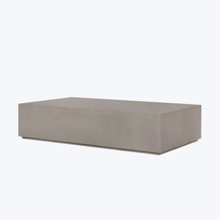 Otero Rectangular Outdoor Coffee Table Natural Concrete