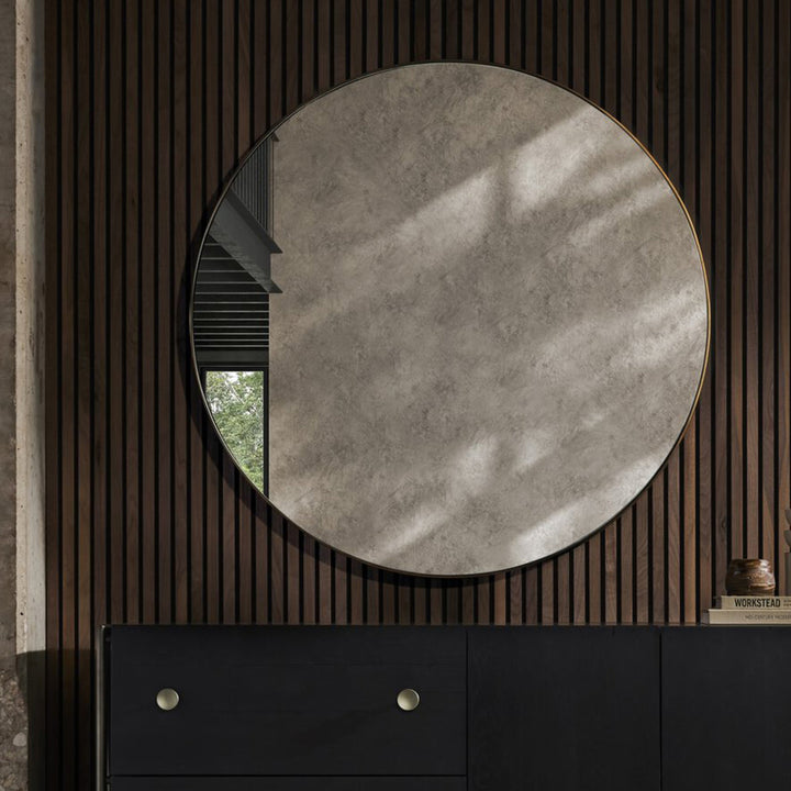 Georgina Round Mirror Polished Brass