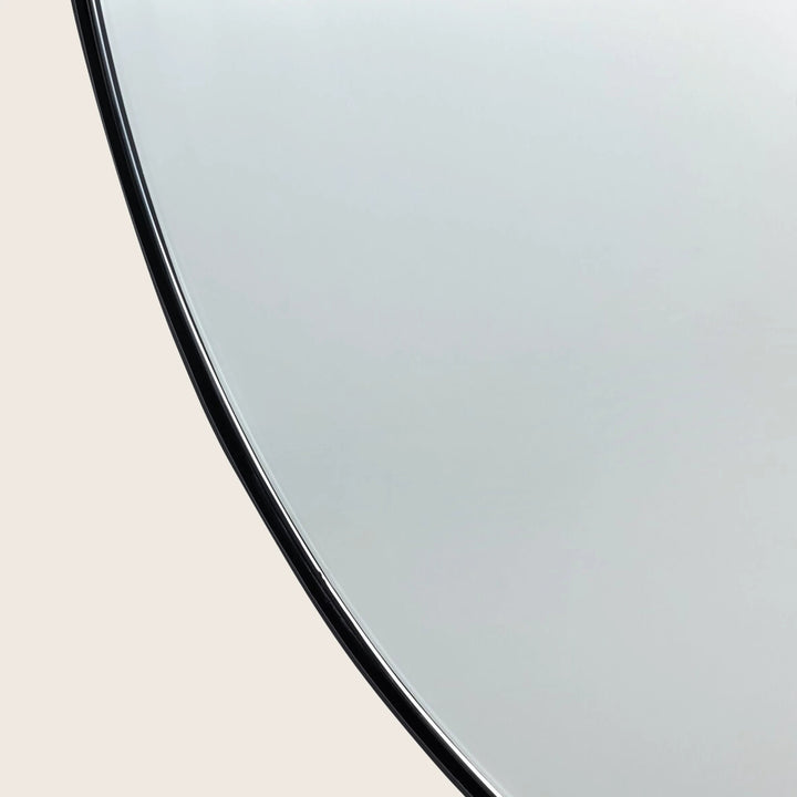 Georgina Round Mirror Iron Matte Black