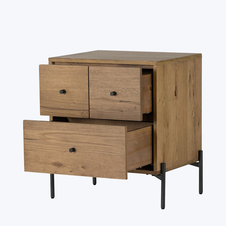 Eaton Nightstand Amber Oak Resin