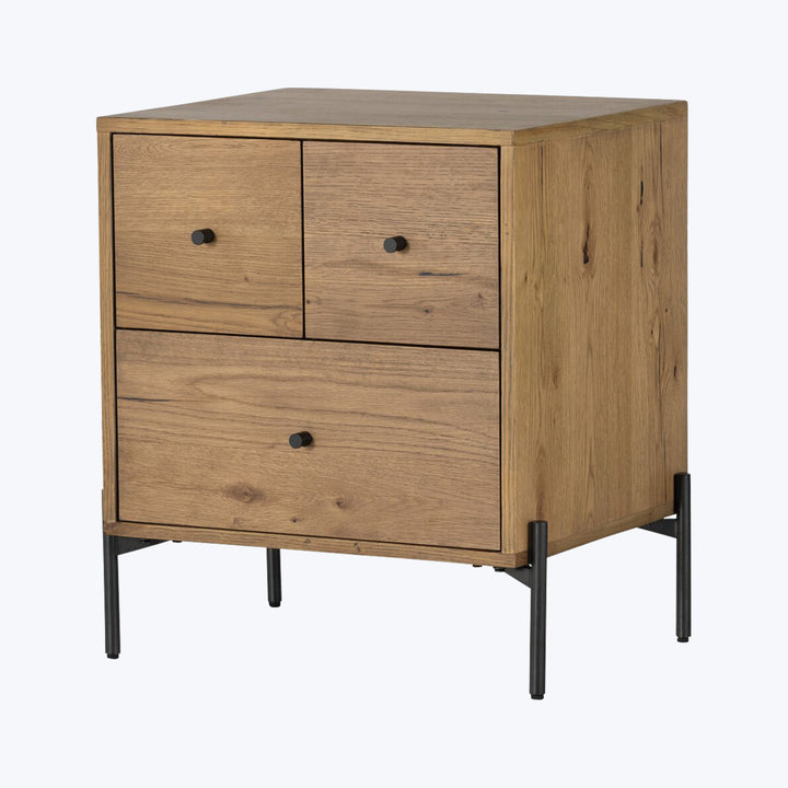 Eaton Nightstand Amber Oak Resin