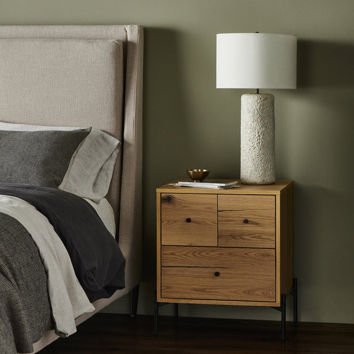 Eaton Nightstand Light Oak Resin
