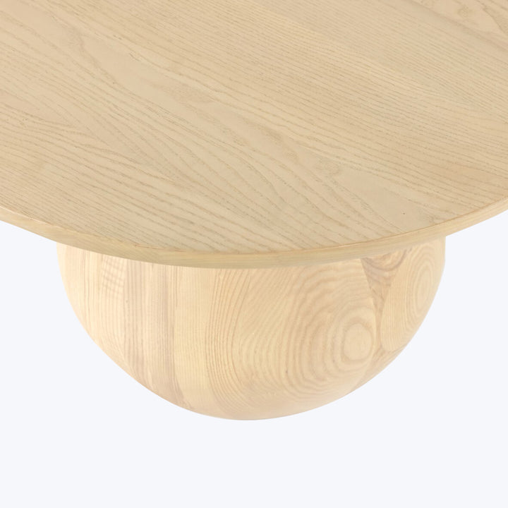 Merla Wood End Table Light Natural Ash Veneer / Short