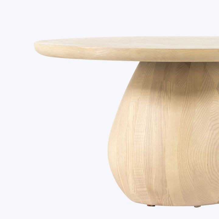 Merla Wood End Table Light Natural Ash Veneer / Short