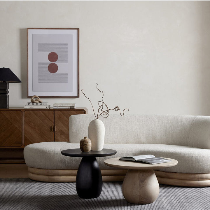 Merla Wood End Table Light Natural Ash Veneer / Short