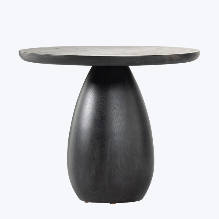 Merla Wood End Table Black Wash Ash Veneer / Tall