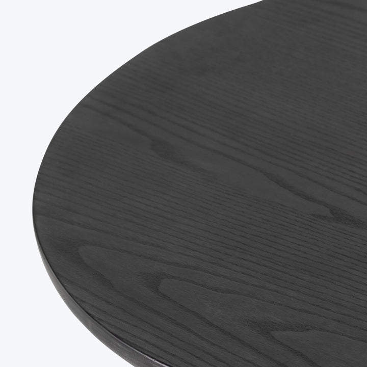 Merla Wood End Table Black Wash Ash Veneer / Tall