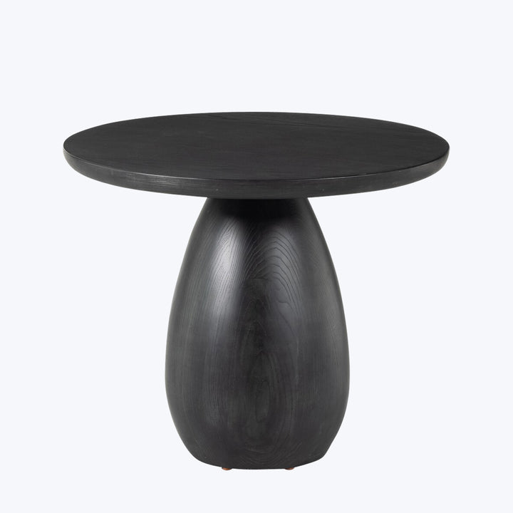 Merla Wood End Table Black Wash Ash Veneer / Tall