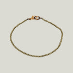Woven Brown Cord with Pyrite and Gold Beads Bracelet