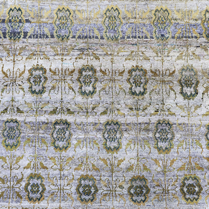 Brown Alchemy Transitional Silk Wool Blend Rug - 5'9" x 9'5"