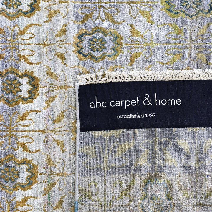 Brown Alchemy Transitional Silk Wool Blend Rug - 5'9" x 9'5"