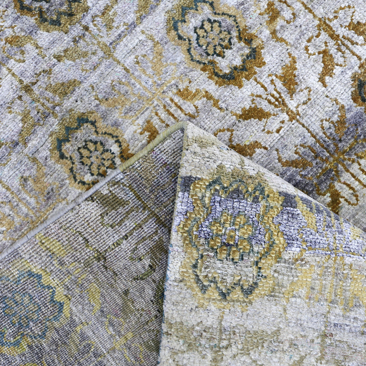 Brown Alchemy Transitional Silk Wool Blend Rug - 5'9" x 9'5"