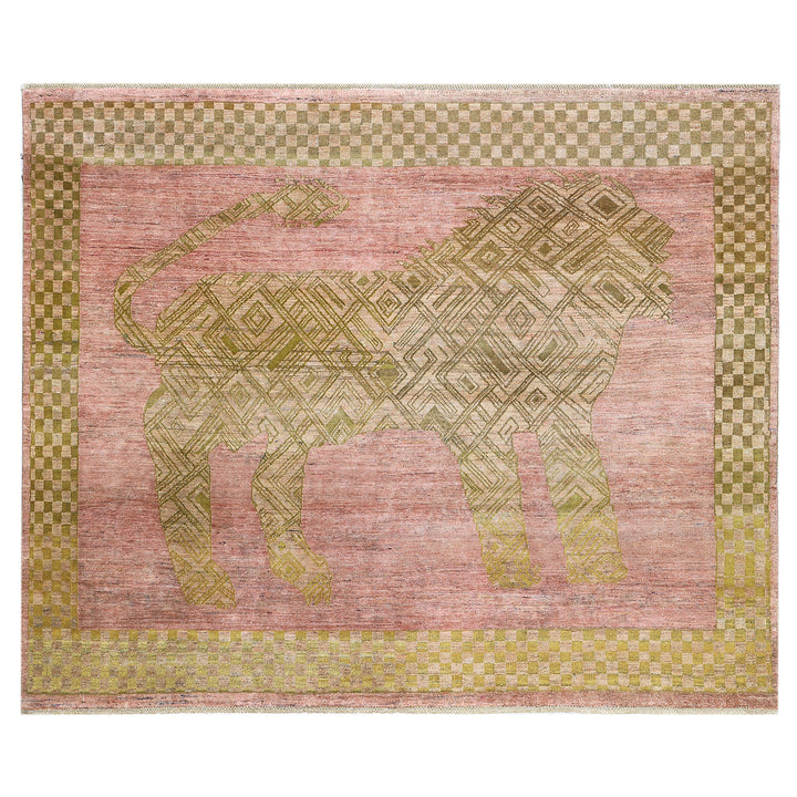 Pink Alchemy Transitional Silk Wool Blend Rug - 5'10" x 4'10"