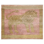 Pink Alchemy Transitional Silk Wool Blend Rug - 5'10" x 4'10"