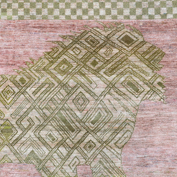 Pink Alchemy Transitional Silk Wool Blend Rug - 5'10" x 4'10"