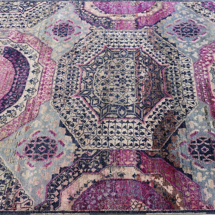Pink Alchemy Transitional Silk Rug - 5'1" x 7'5"