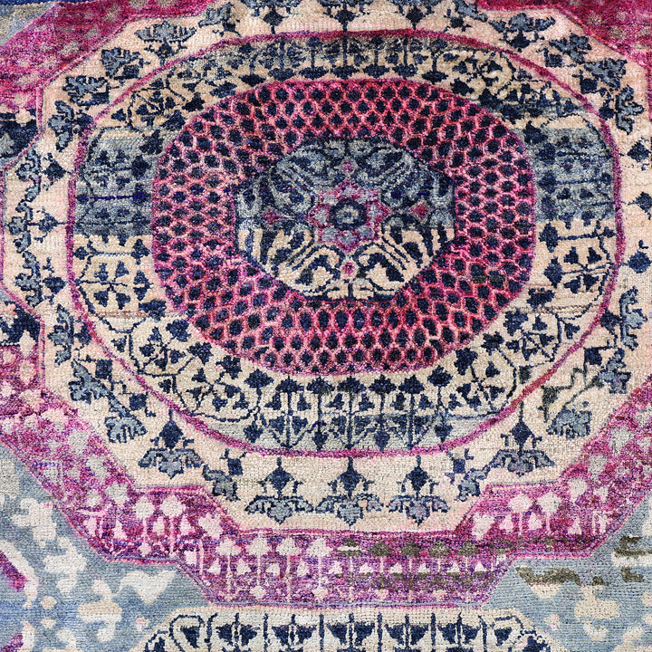 Pink Alchemy Transitional Silk Rug - 5'1" x 7'5"