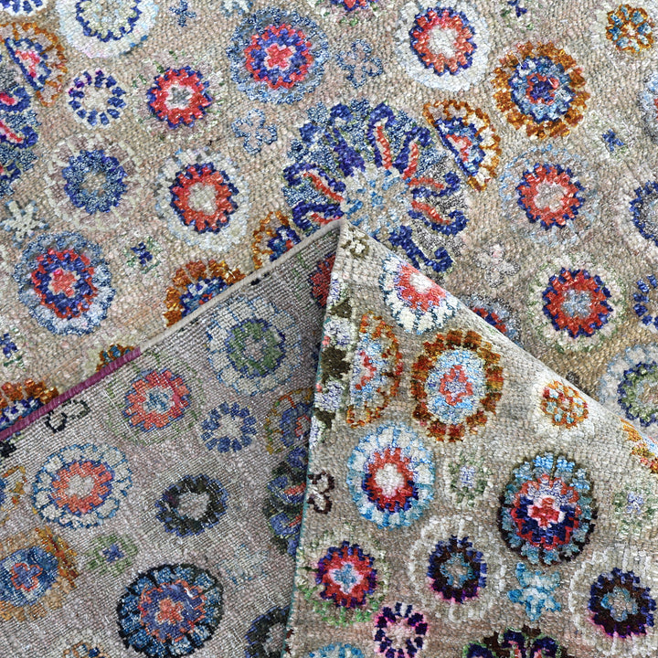 Multicolored Alchemy Transitional Silk Wool Blend Rug - 15'10" x 21'4"