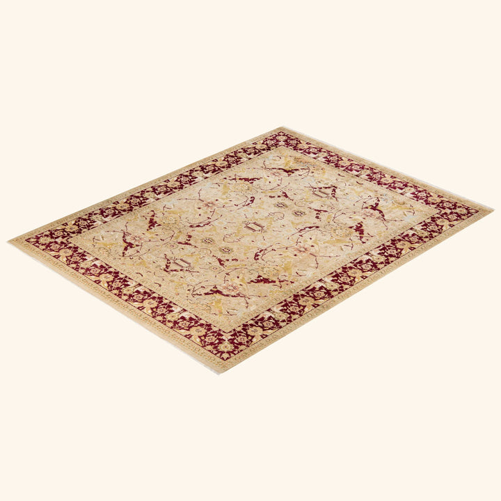 Yellow Traditional Wool Rug - 8'1" x 10'5"