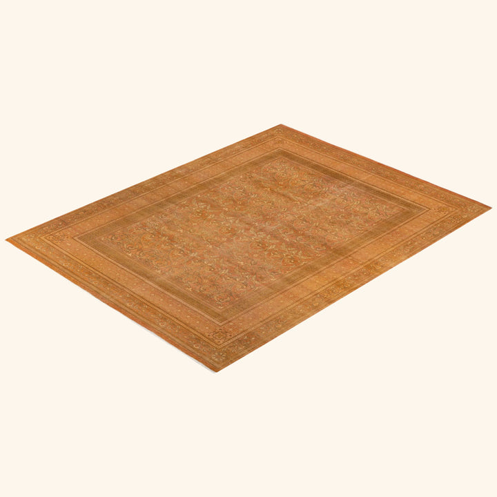 Pink Traditional Wool Rug - 9'4" x 12'1"