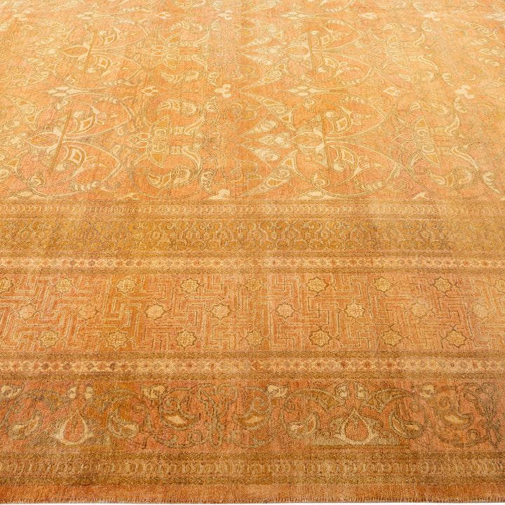 Pink Traditional Wool Rug - 9'4" x 12'1"