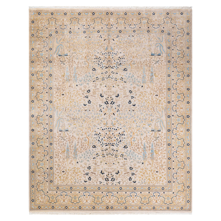 Ivory Traditional Wool Rug - 8'1" x 10'
