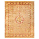 Yellow Traditional Wool Rug - 8'4" x 10'1"