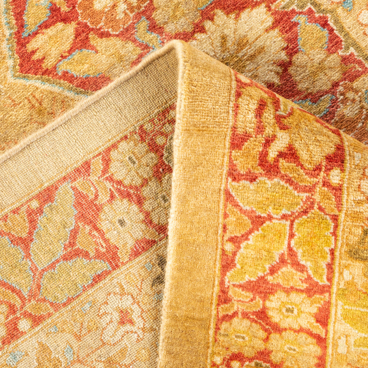 Yellow Traditional Wool Rug - 8'4" x 10'1"