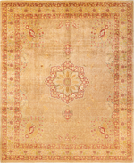 Yellow Traditional Wool Rug - 8'4" x 10'1"