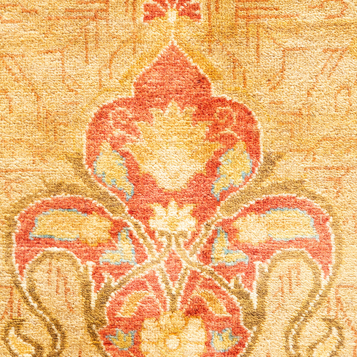 Yellow Traditional Wool Rug - 8'4" x 10'1"