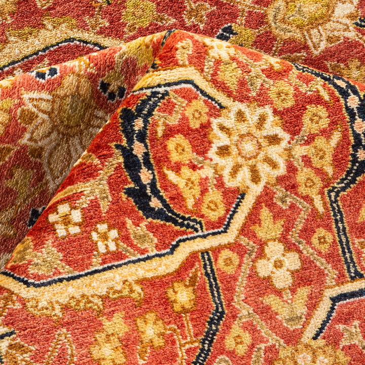 Orange Traditional Wool Rug - 12'2" x 17'4"