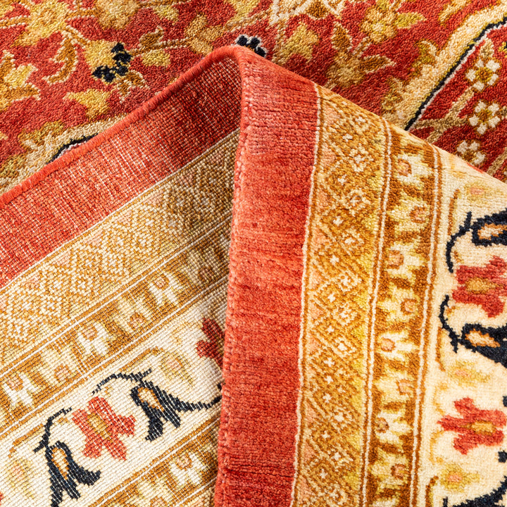 Orange Traditional Wool Rug - 12'2" x 17'4"