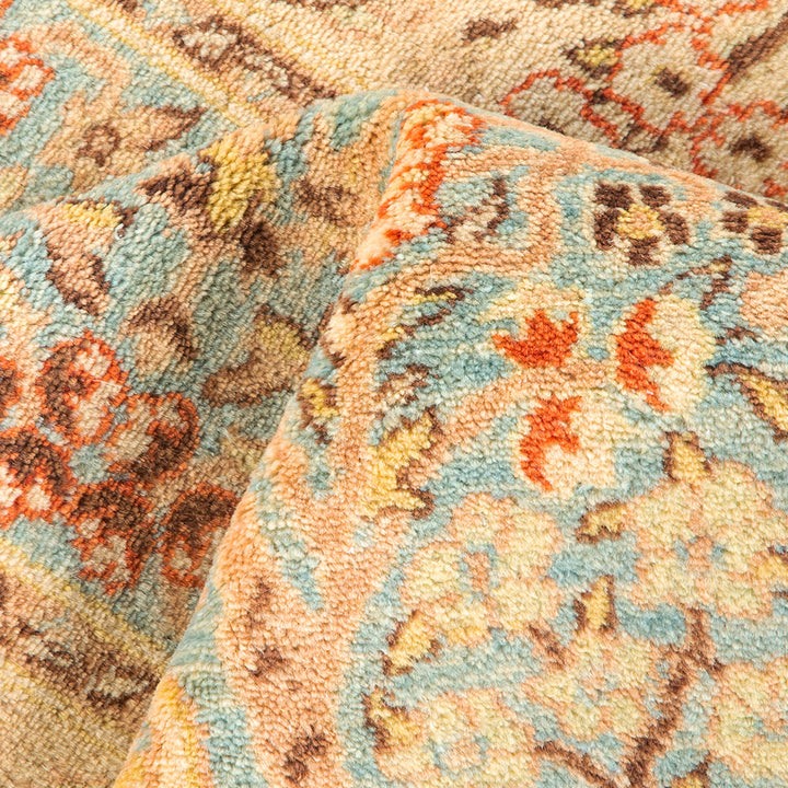 Light Blue Traditional Wool Runner - 2'7" x 13'9"