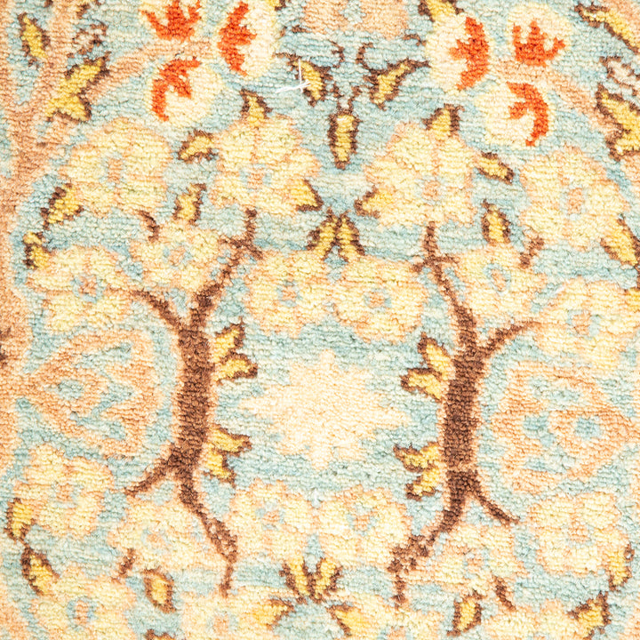 Light Blue Traditional Wool Runner - 2'7" x 13'9"