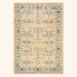 Ivory Traditional Wool Rug - 6'2" x 8'9"