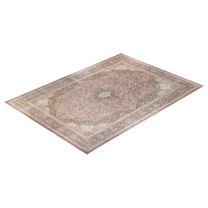 Beige Traditional Wool Rug - 12' x 17'9"