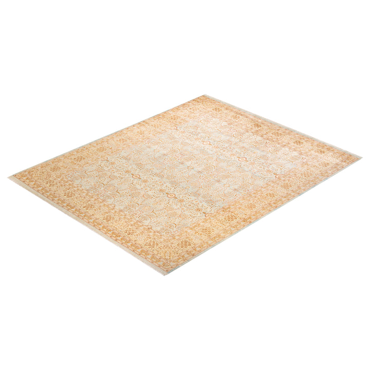Light Blue Traditional Wool Rug - 8'1" x 10'