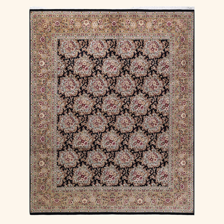 Yellow Traditional Wool Rug - 8'1" x 10'