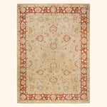 Ivory Traditional Wool Rug - 9'2" x 12'5"