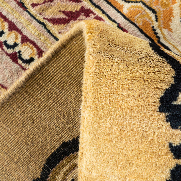 Yellow Traditional Wool Rug - 9'1" x 12'3"