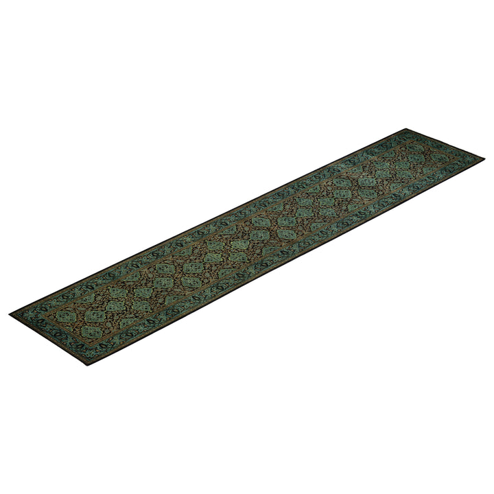 Black Traditional Wool Runner - 2'7" x 13'4"